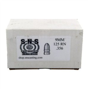 SNS 9MM 125RN Lead Bullets .356" 125GR RN 500/Box