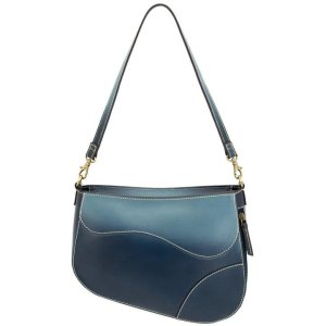 Rugged Rare 49641 Concealed Carry Handbag Navy Leather 6.5 in Compartment