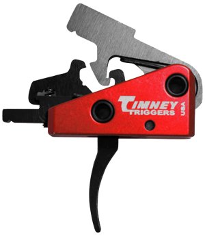 Timney 662S Targa Short 2-Stage Curved Trigger 2 lbs Black/Red AR-15