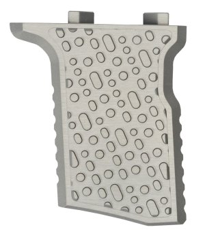 Q LLC Deluxe Q-Sert Vertical Grip Silver Anodized Aluminum