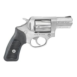 Ruger SP101 Revolver, .357 Mag, Satin Stainless Steel, 2.25" Barrel, 5-Round, Black Rubber Grip, 26 oz Weight