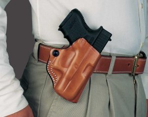 DeSantis 019BA21Z0 Mini Scabbard Holster RH OWB Leather 1911 5" Black