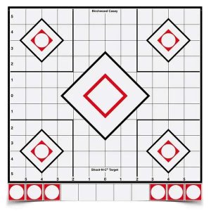 Birchwood Casey Shoot-N-C 12" White/Black Sight-In Target Self-Adhesive Indoor/Outdoor 5 Pack