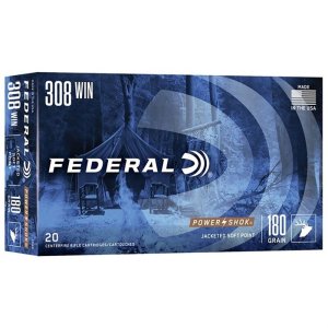 Federal 308B 308 Win 180 Grain Jacketed Soft Point 20 Rounds per Box
