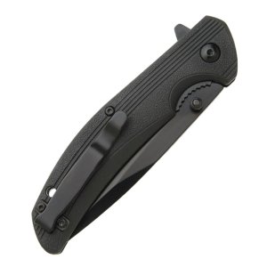 Bear & Son Sideliner Folding Knife 3-3/4 Drop Point Blade Black Zytel with