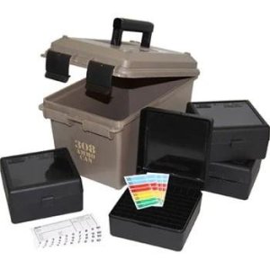 MTM ACC308 Ammo Can Dark Earth, Holds 400 Rounds, Includes 4 RM-100's
