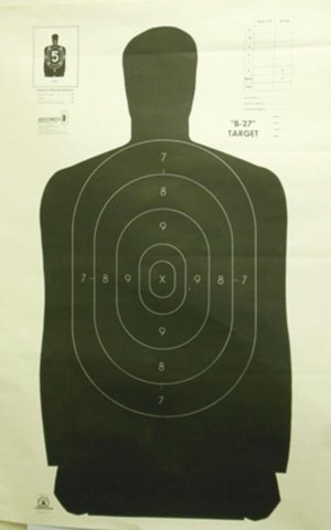 Speedwell B-27 50YD Full Black Silhouette Targets 24x45 100-Pack
