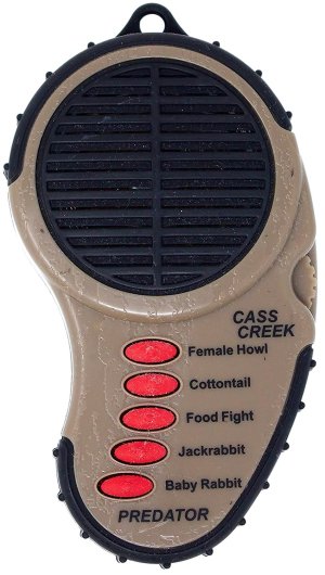 Cass Creek 010 Ergo Predator Call, 5 Authentic Calls, Brown, Belt Clip