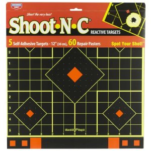 Birchwood Casey BC-34207 12 in Self-Adhesive Target 5 Pack Neon Splat