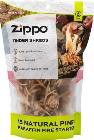 Zippo Tinder Shreds 15 Piece Waterproof Fire Starter Pack 40566