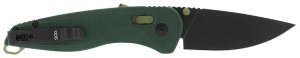 SOG SOG11410441 Aegis AT 3.13" Folding Knife, Cryo D2 Steel, GRN Handle