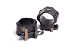 Christensen Arms 8100004203 Tactical 34mm Scope Rings, Medium Height, Black Anodized Aluminum, CNC Machined, Element Proof, Anti-Cant Bubble Level