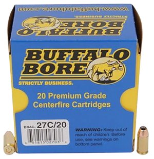 Buffalo Bore 27C20 .380 ACP +P 90gr JHP Ammo 20 Rounds