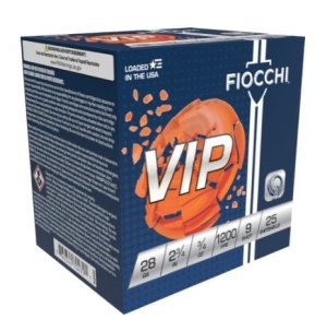 Fiocchi 28VIP9 Exacta Target VIP 28Gauge 2.75” 3/4oz 9Shot 25 Per...