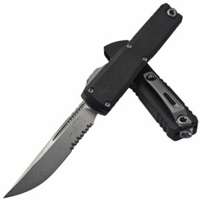 Microtech Ultratech G3 ZBP 3.55 In S/E Stonewash Black Alu Handle
