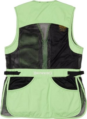Browning Ace Shooting Vest Women's XL Black/Neomint