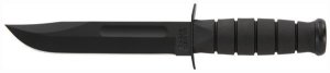 KA-BAR 1213 Full Size Black Fighting Knife 7" Kraton Handle 1095 Cro-Van