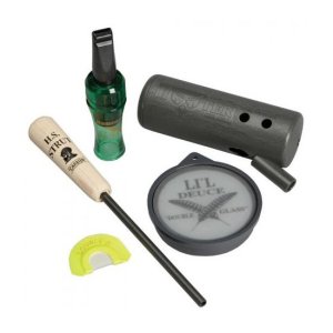 Hunters Specialties Super Strut Combo Kit with Li'l Deuce Double Glass, Hammerin' Crow, Hooter Owl, Premium Flex Double D Diaphragm