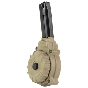 ProMag DRM-A55-FDE 9MM 50-Round Drum Magazine, Polymer, FDE