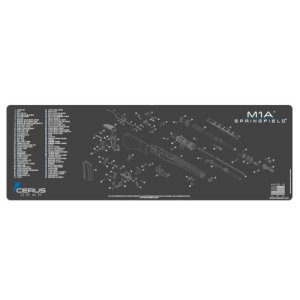 Cerus Gear RM-M1A-SCH-GRY M1A1 Schematic Mat 36 In Charcoal/Cerus Blue