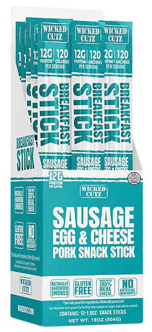 Wicked Cutz WCBR12SEC Sausage Egg & Cheese Breakfast Sticks 12 Pack