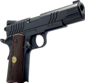 DKSN 1911 Adam 9mm 4.37In 8rd Black Steel Frame Wood Grip