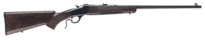 Winchester Model 1885 Low Wall Hunter 17 HMR 1rd 24" Octagon Barrel Brushed Polish Blued Rec Satin Walnut Fixed Pistol Grip Stock Right Hand (Full Size)