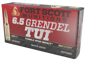 Fort Scott Munitions 65GR123SCV2 6.5 Grendel 123gr Solid Copper 20Rd