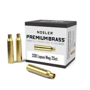 Nosler 11914 Unprimed Brass Rifle Cartridge Cases .338 Lapua 25ct