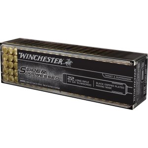Winchester SUP22LR 22 LR 45 Gr Black Copper Plated Round Nose 100 Rounds
