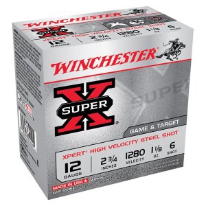 Winchester SuperX 12Ga 2.75" 1-1/8oz HV LF #6 Waterfowl Ammo