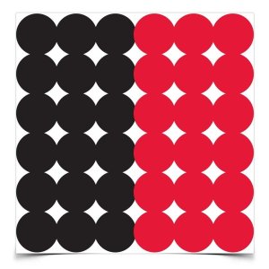 Birchwood Casey Dirty Bird Repair Pasters Black/Red Adhesive Paper 1" 12 PK