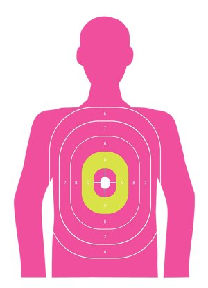 Allen EZ-Aim Fun in the Pink Silhouette Target 8pk 12"x18"
