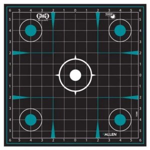 Allen Girls Guns Self-Adhesive Target Black Teal 12x12 5 Pack
