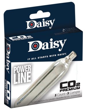 Daisy 7580 Powerline CO2 Cylinder 12 gram 5 Per Pack