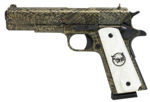 Iver Johnson 1911A1 Water Moccasin 45 ACP 5" Barrel 8rd Snakeskin Finish