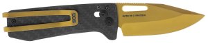 SOG Knife Ultra XR Carbon Fiber 2.8" PLN Edge Gold