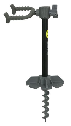 Hawk Treestands HWK3840 Earth Anchor Bow Holder Black Silent-Grip