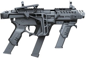 Recover Tactical PIXPMGFST01 Metal Front Guard Folding Stock Black