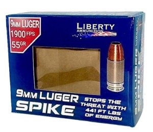 LIBERTY SPIKE 9MM 55GR COPPR HP 20RD