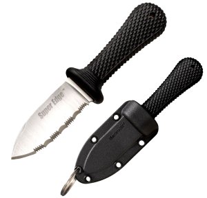 Cold Steel 42SS Super Edge 2" AUS-8A Blade Black Kray-Ex Handle Sheath