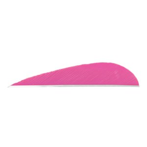 Trueflight 1202 Parabolic Feathers Pink 3 In LW 100 Pack