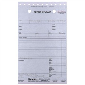 Brownells Repair Log Invoice Forms 3-PART 100 Pack
