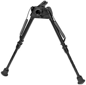 Harris Engineering S Series LM M-LOK Bipod, 9-13 Inch Adjustable Notch Legs, Anodized Black Finish