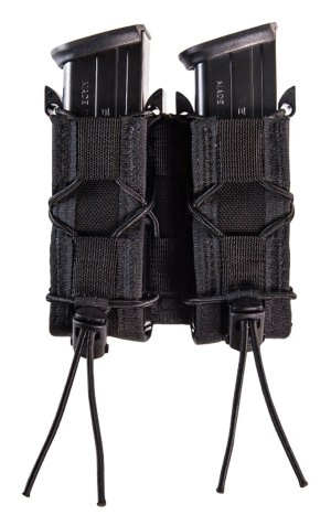 High Speed Gear 13PT12BK TACO Double Mag Pouch Black Nylon Belt Mount