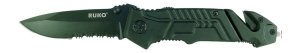 RUKO RUK0144S 440A Black Rubber Folding Knife 3.25 Inch
