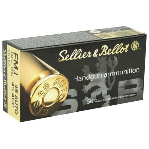 Sellier & Bellot SB45A Handgun 45 ACP 230 gr FMJ 50 Rounds