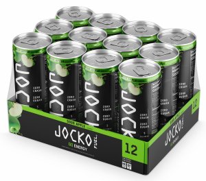 Jocko Fuel 29003 Sour Apple Energy Drinks 12oz 12Pack