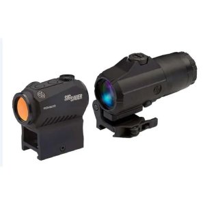 Sig Sauer Romeo5 2 MOA Red Dot Juliet3 3X Magnifier Black