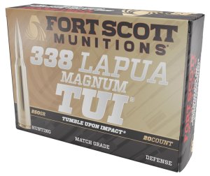 Fort Scott Munitions 338 Lapua Magnum 250gr Solid Brass 20rd